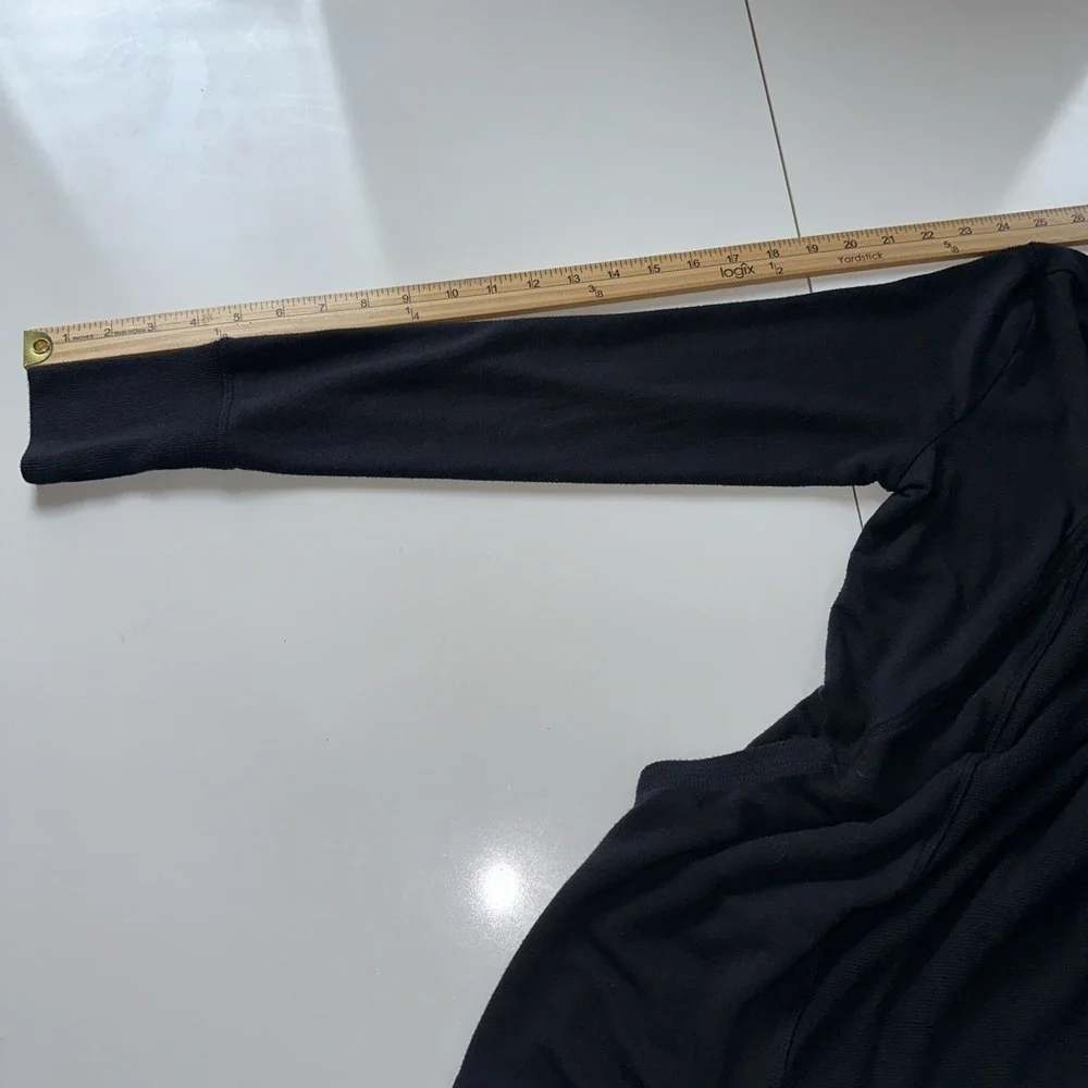 Athleta Cocoon Wrap Cardigan Black Pockets SIZE XSP - Picture 8 of 9